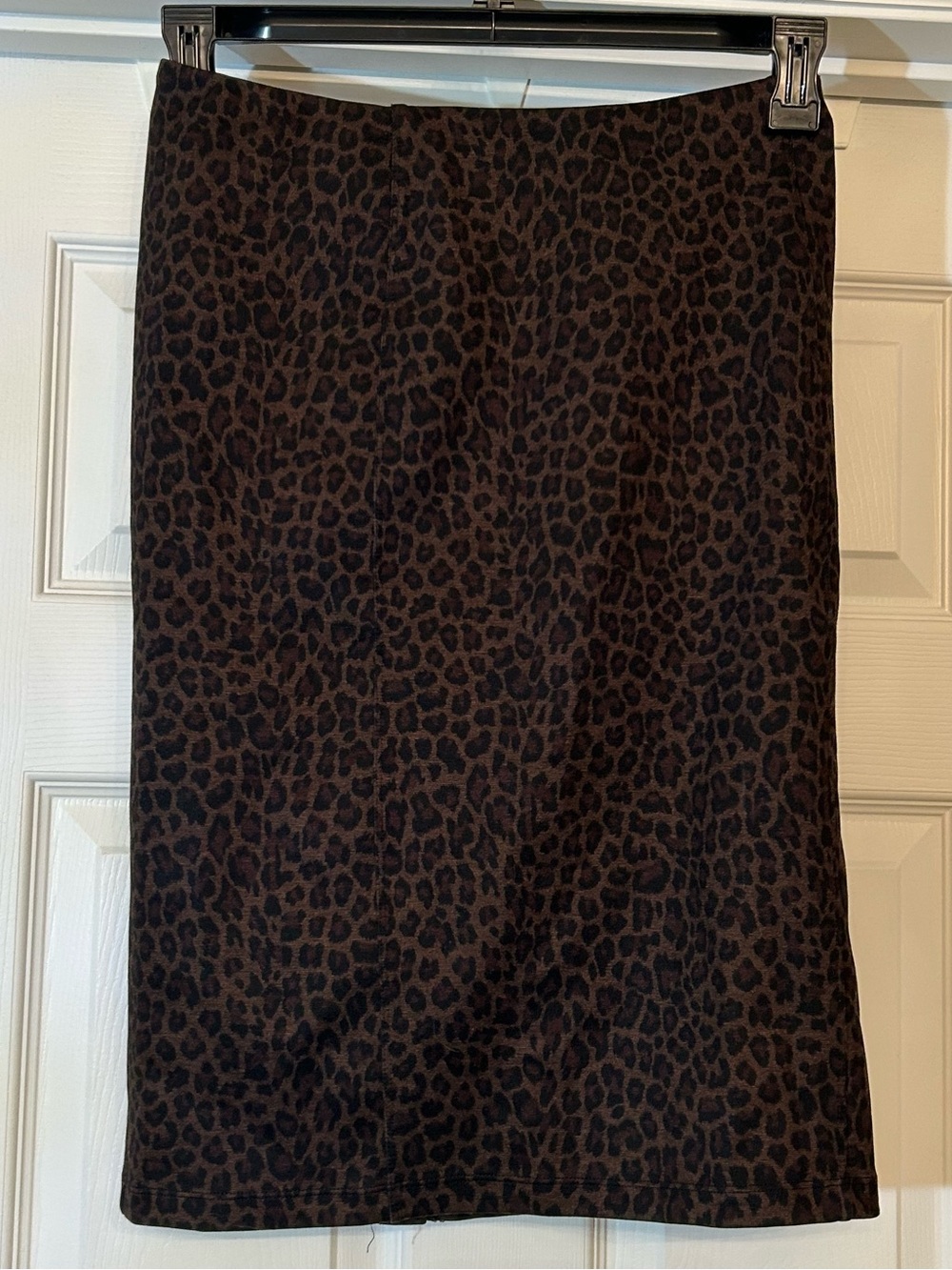 Liverpool Bia Knit Brown and Black Leopard Pencil Skirt Size 6